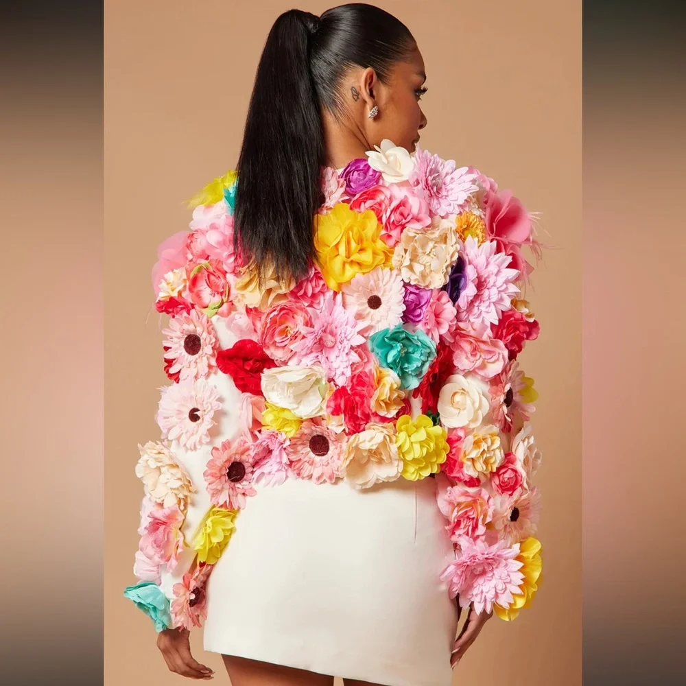 Fashion Nova Vibrant Floral Bomber Jacket - Picture 3 of 8